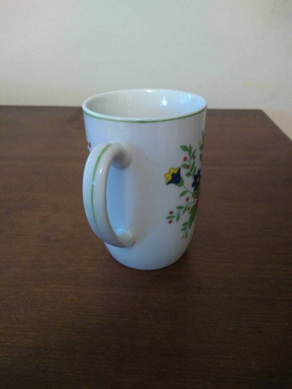 Vintage Knobler flower mug Japan red yellow blue green coffee cup tea - Picture 7 of 12